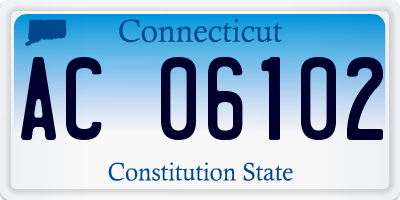 CT license plate AC06102