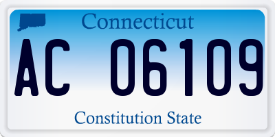 CT license plate AC06109