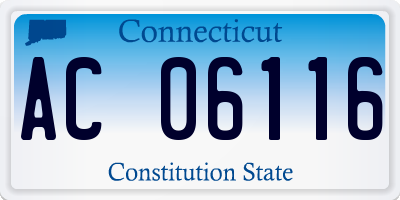 CT license plate AC06116