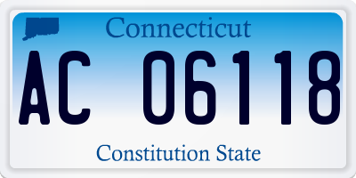 CT license plate AC06118