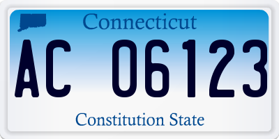 CT license plate AC06123