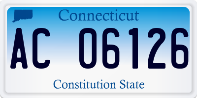 CT license plate AC06126