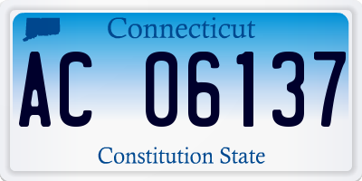 CT license plate AC06137