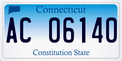 CT license plate AC06140