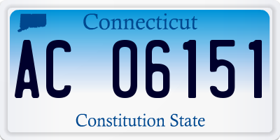 CT license plate AC06151