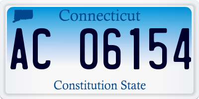 CT license plate AC06154