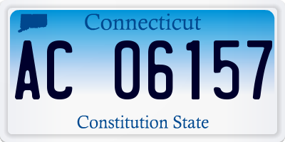 CT license plate AC06157