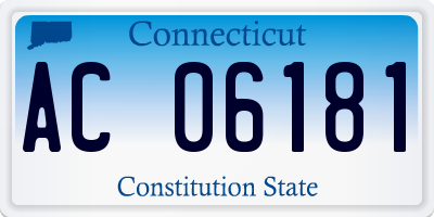 CT license plate AC06181