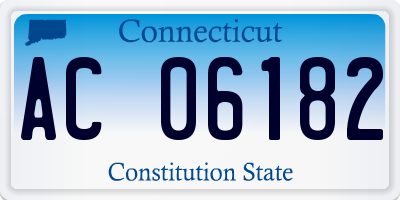 CT license plate AC06182