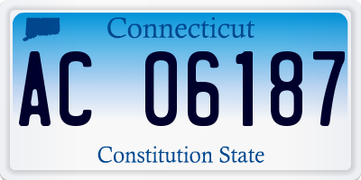 CT license plate AC06187