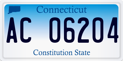 CT license plate AC06204