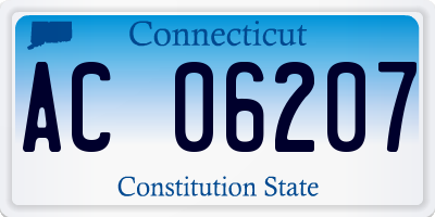 CT license plate AC06207