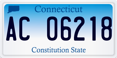 CT license plate AC06218