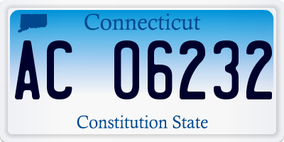 CT license plate AC06232