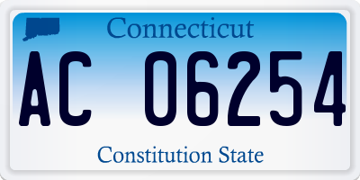 CT license plate AC06254