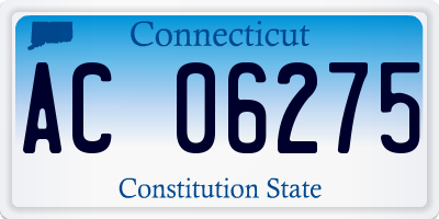 CT license plate AC06275