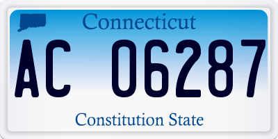 CT license plate AC06287