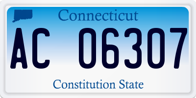 CT license plate AC06307