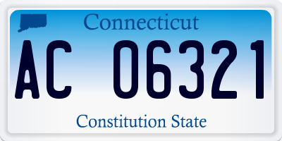 CT license plate AC06321