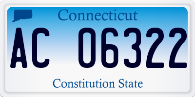 CT license plate AC06322