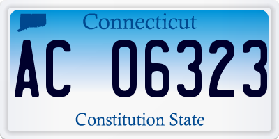 CT license plate AC06323