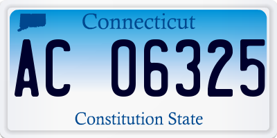 CT license plate AC06325