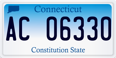 CT license plate AC06330