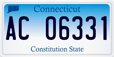 CT license plate AC06331