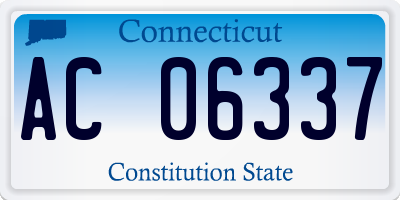 CT license plate AC06337