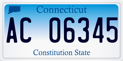 CT license plate AC06345