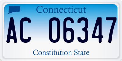 CT license plate AC06347