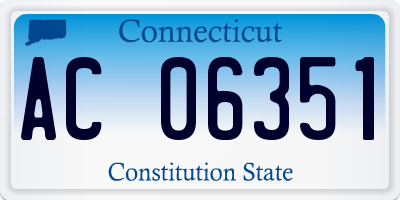 CT license plate AC06351