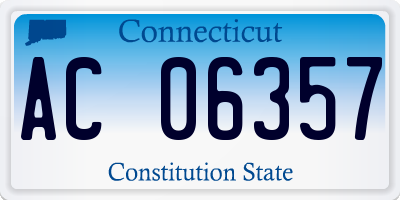 CT license plate AC06357