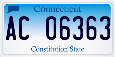 CT license plate AC06363