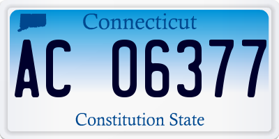 CT license plate AC06377