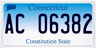 CT license plate AC06382