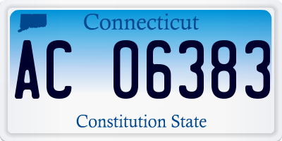 CT license plate AC06383