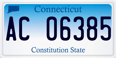 CT license plate AC06385