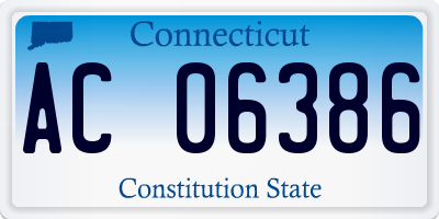 CT license plate AC06386