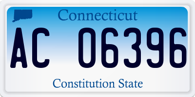 CT license plate AC06396