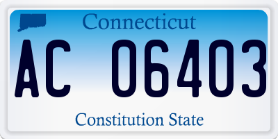 CT license plate AC06403