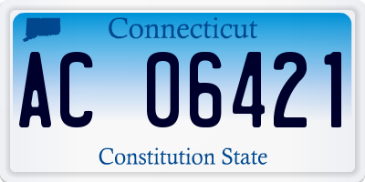 CT license plate AC06421