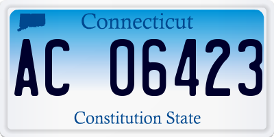 CT license plate AC06423