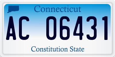 CT license plate AC06431