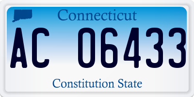 CT license plate AC06433