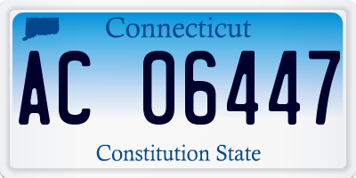 CT license plate AC06447