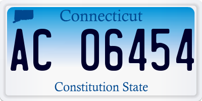 CT license plate AC06454