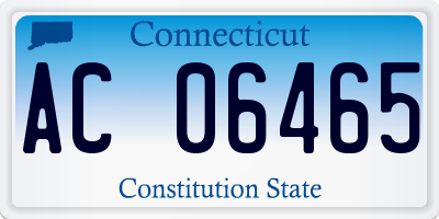 CT license plate AC06465