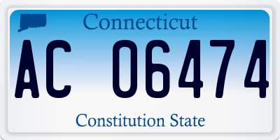 CT license plate AC06474