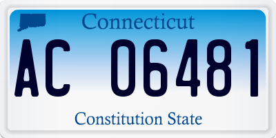 CT license plate AC06481